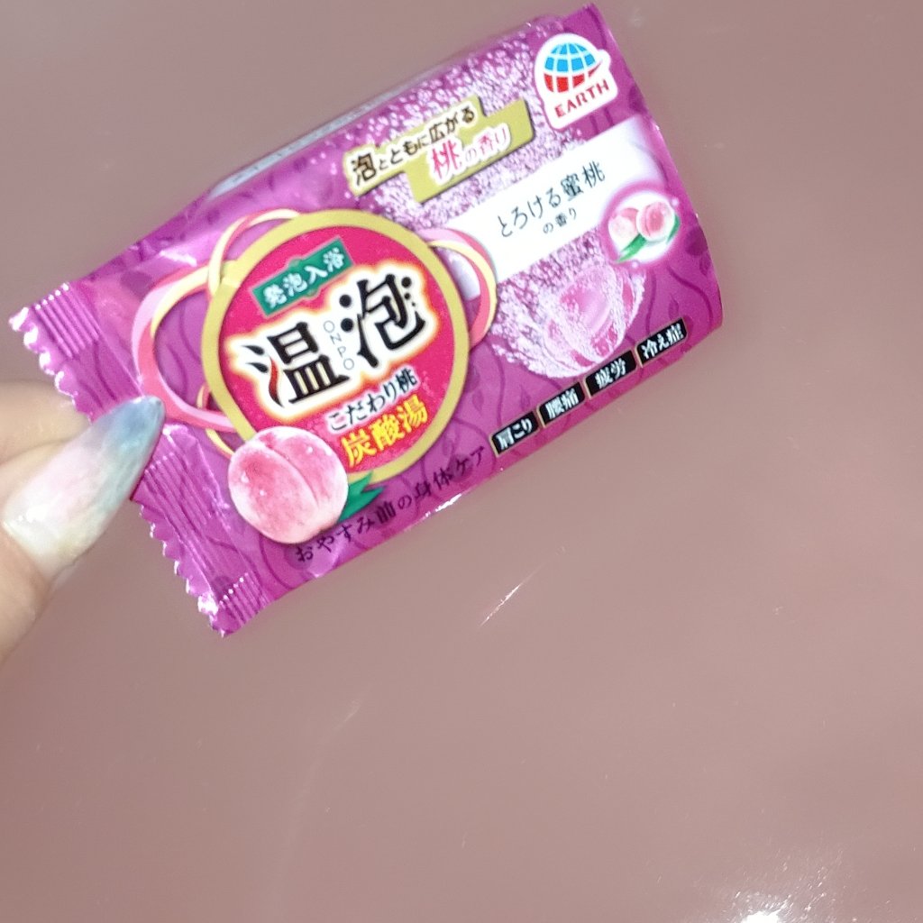 温泡 炭酸湯 こだわり桃/温泡/炭酸系入浴剤を使ったクチコミ（1枚目）