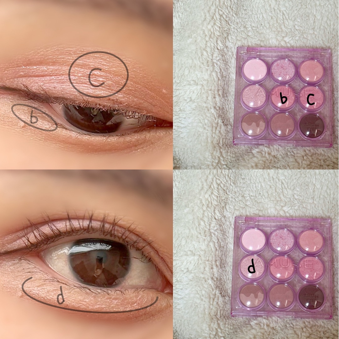 アイカラーパレット 02 クールローズ/AMUSE/アイシャドウパレットを使ったクチコミ（3枚目）