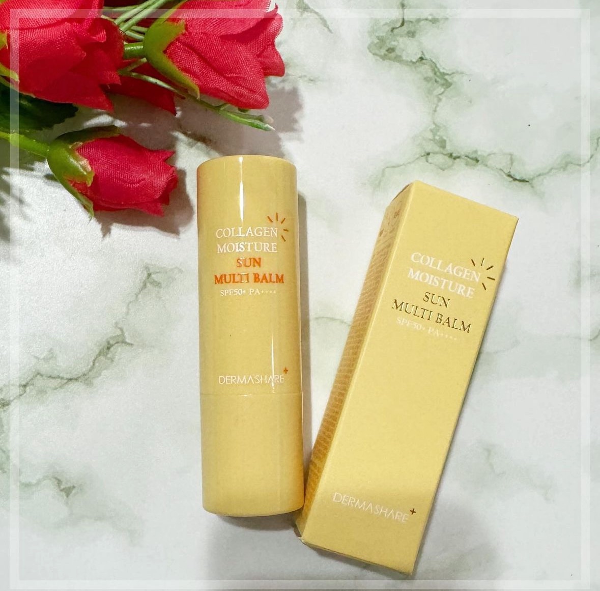 コラーゲンモイスチャーSUNマルチバーム/DERMASHARE/日焼け止めスティックを使ったクチコミ（1枚目）