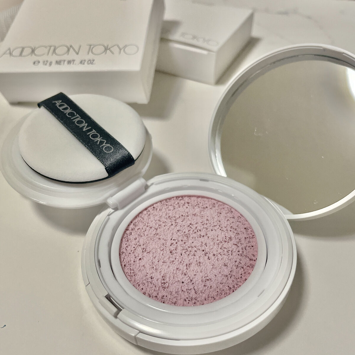 アディクション スキンケアUV タッチアップ クッション 002 Rosy Lavender/ADDICTION/クッションファンデーションを使ったクチコミ（2枚目）