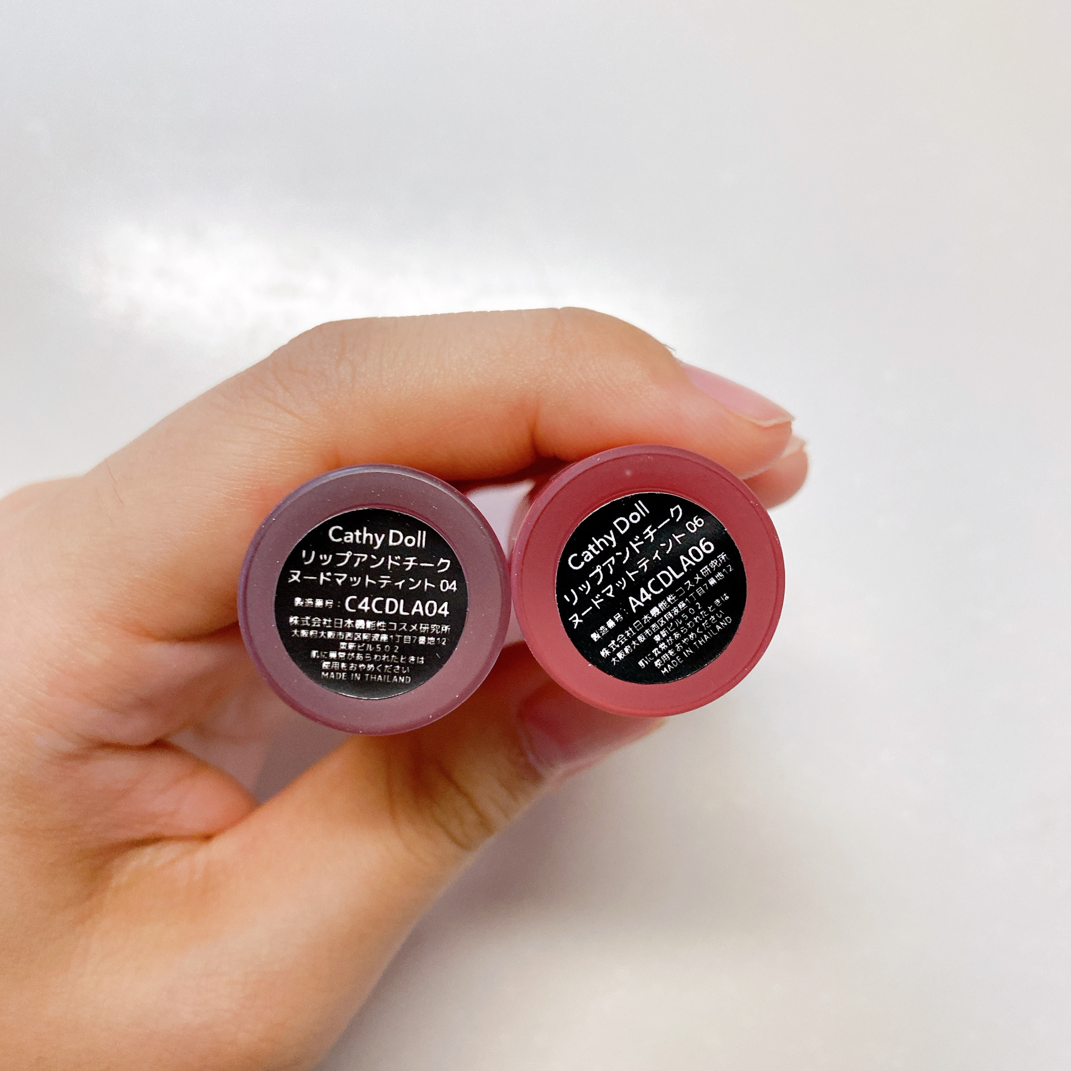 リップアンドチーク ヌードマットティント/CathyDoll/リップティントを使ったクチコミ（3枚目）
