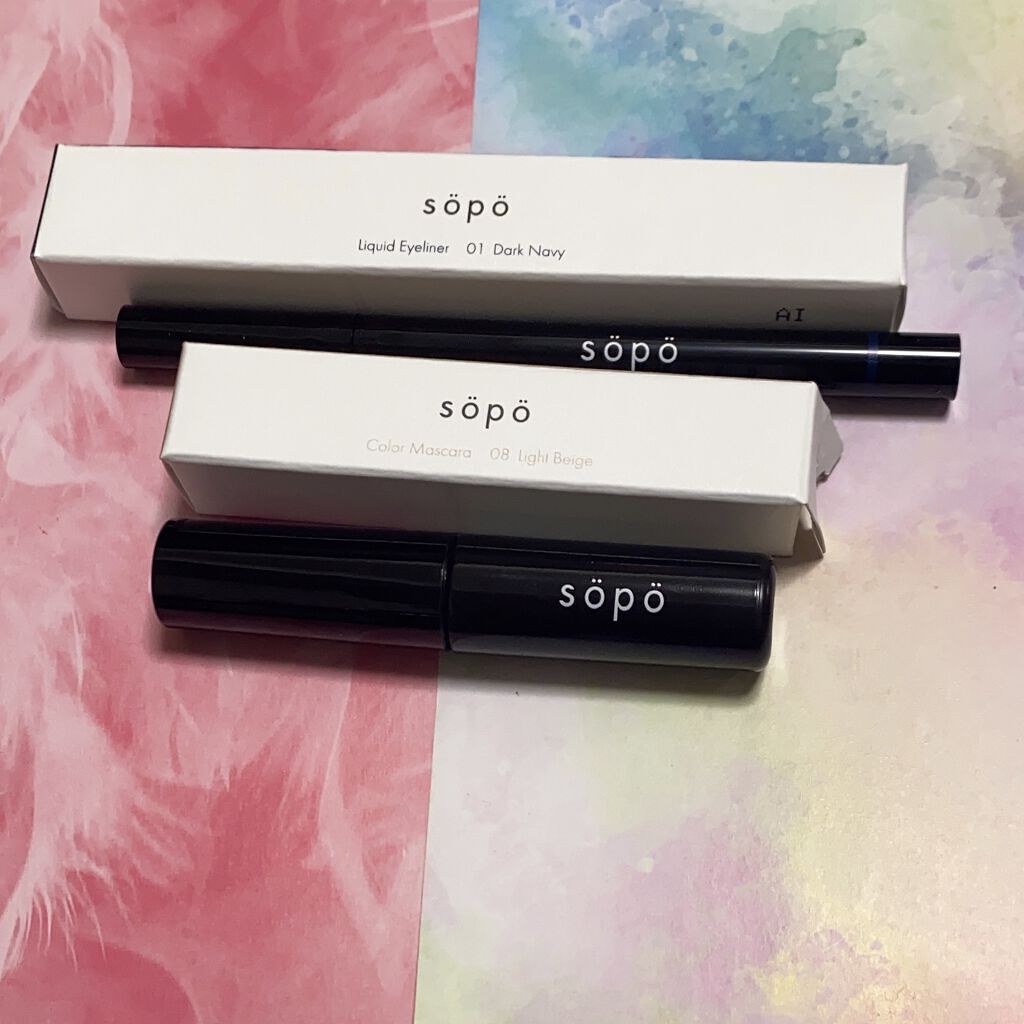 リキッドアイライナー 01 ダークネイビー/sopo/リキッドアイライナーを使ったクチコミ（2枚目）