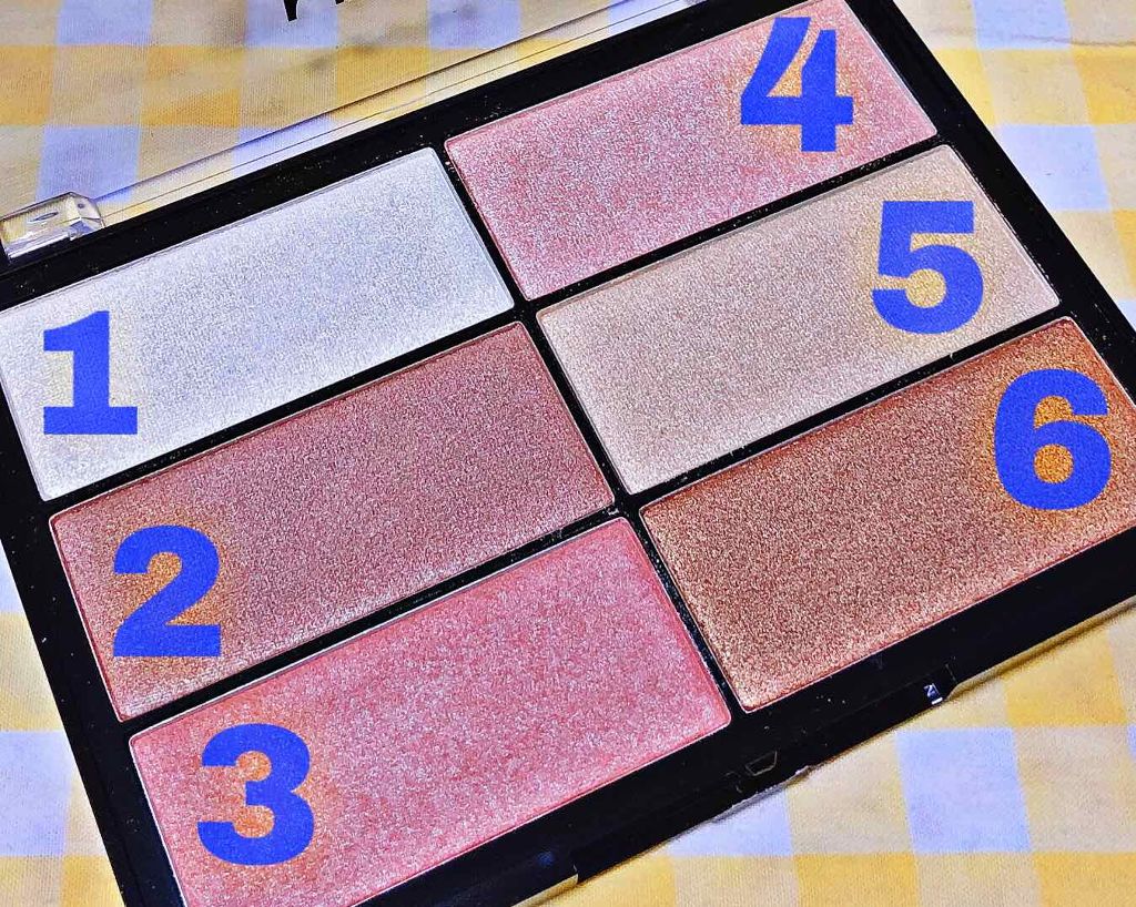 ボーントゥーグロー ハイライトパレット/NYX Professional Makeup/パウダーハイライトを使ったクチコミ（2枚目）