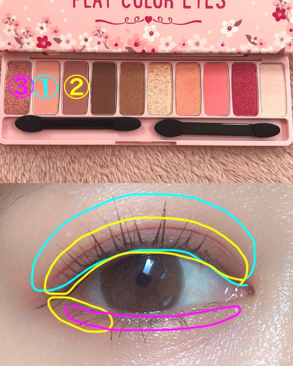 プレイカラー アイシャドウ/ETUDE/アイシャドウパレットを使ったクチコミ(3枚目)