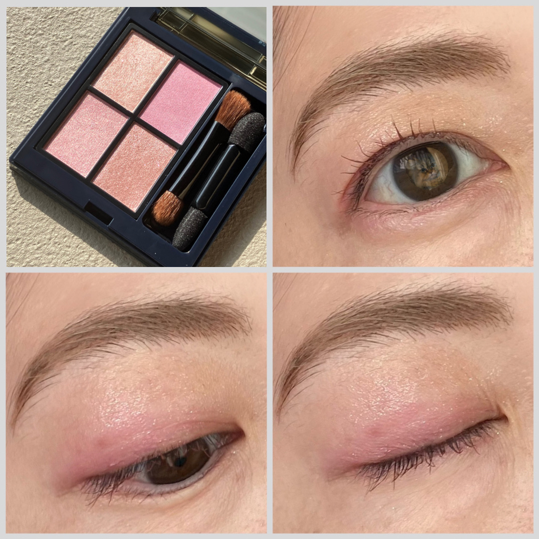 ミネラルクラッシィシャドー カームピンク(限定)/エトヴォス/アイシャドウパレットを使ったクチコミ（2枚目）