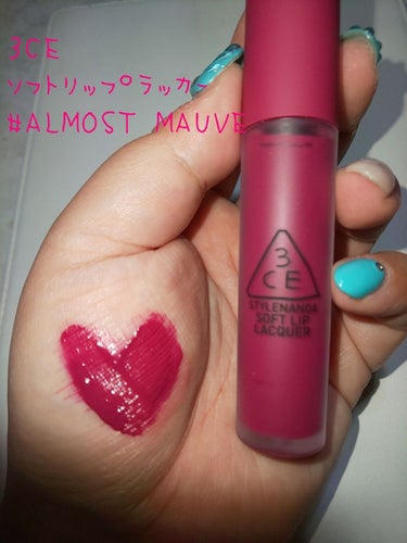 3CE SOFT LIP LACQUER #PERK UP/3CE/口紅を使ったクチコミ（3枚目）