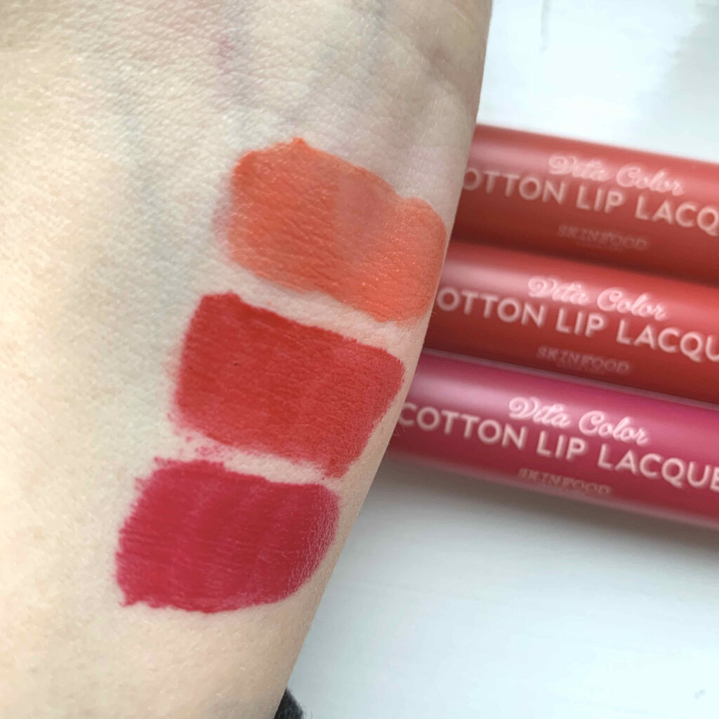ビタカラー コットン リップラッカー/SKINFOOD/口紅を使ったクチコミ（2枚目）