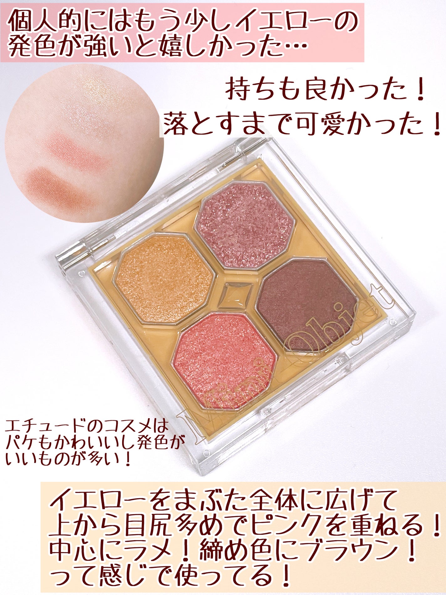 プレイカラーアイズ ミニオブジェ/ETUDE/アイシャドウパレットを使ったクチコミ(3枚目)