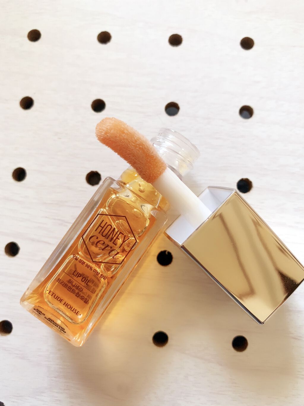 Hセラ トリートメント リップオイル/ETUDE/リップグロスを使ったクチコミ（3枚目）