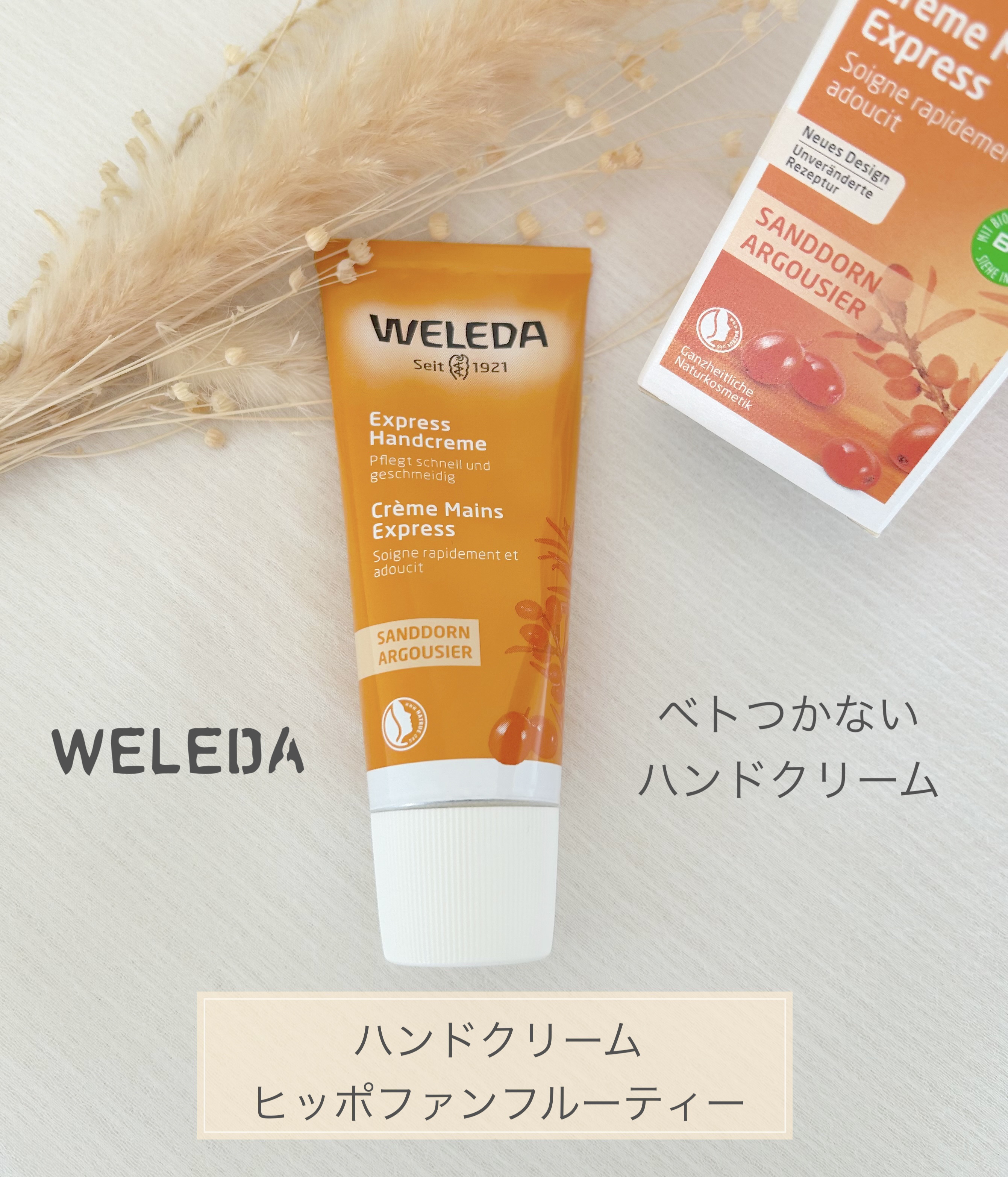 ヒッポファンフルーティ ハンドクリーム/WELEDA/ハンドクリームを使ったクチコミ（1枚目）