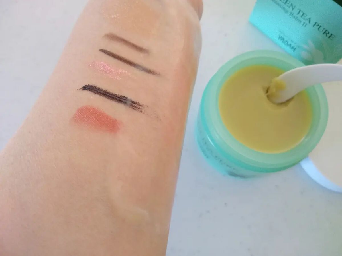 グリーンティーピュアクレンジングバームⅡ/YADAH/クレンジングバームを使ったクチコミ（2枚目）