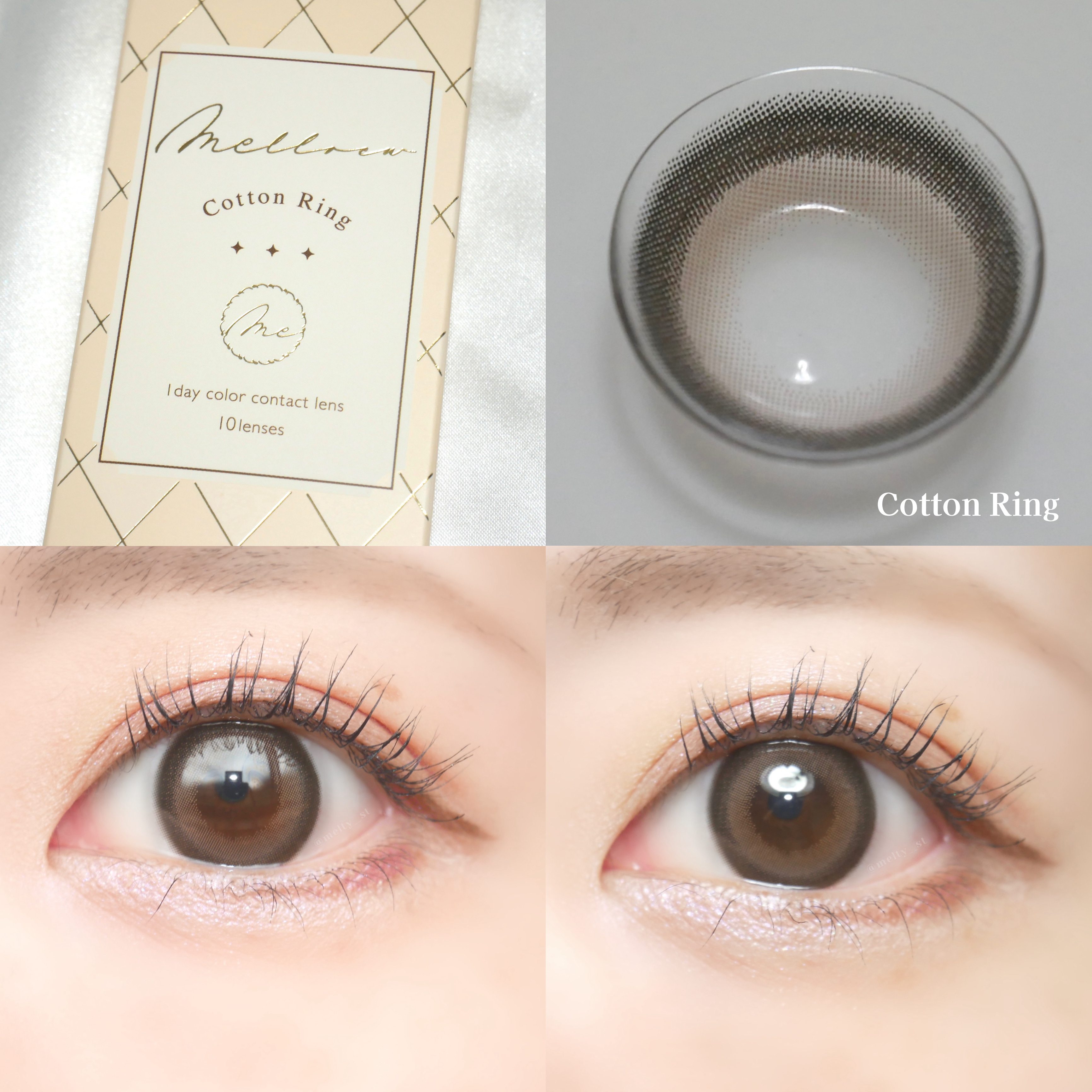 melloew 1day コットンリング/melloew/ワンデー（１DAY）カラコンを使ったクチコミ（1枚目）