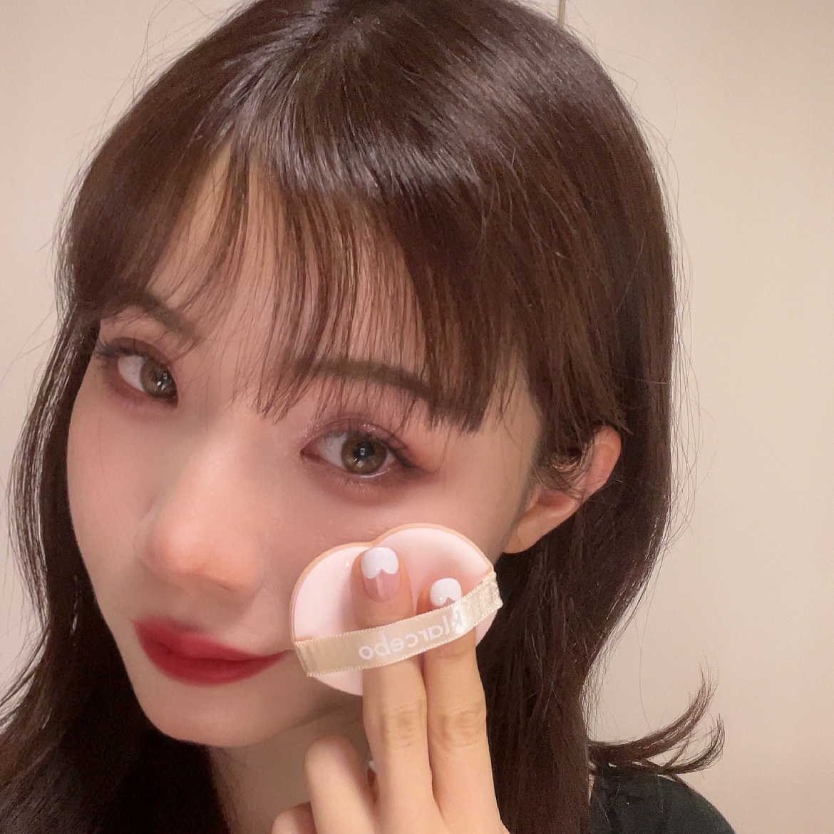 ハートシカクッション/klarcebo/クッションファンデーションを使ったクチコミ（2枚目）