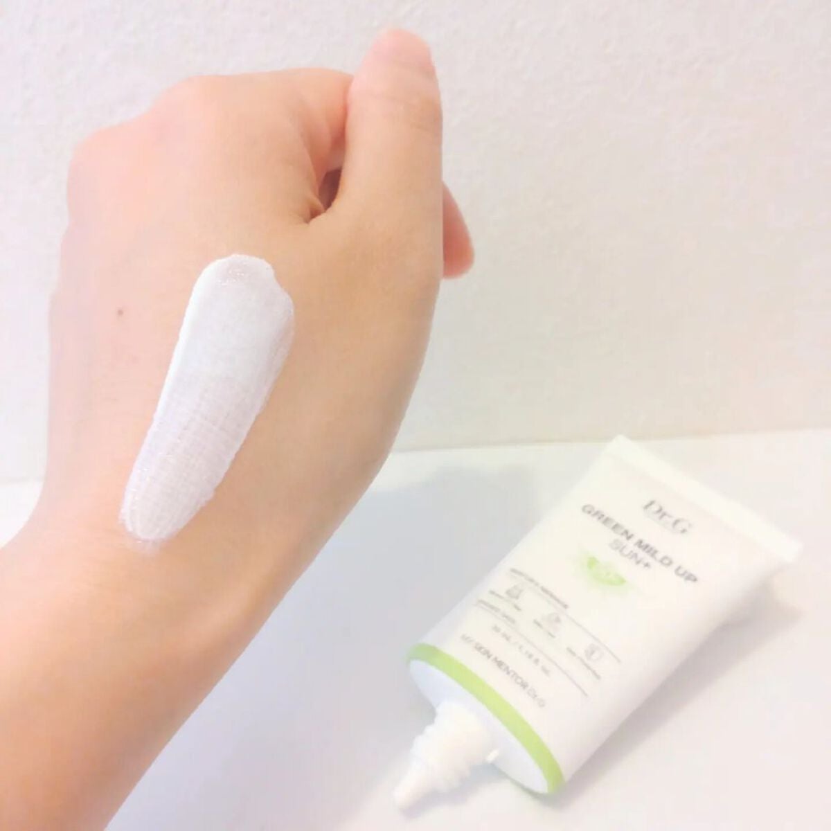 グリーンマイルドアップサンプラス/Dr.G/日焼け止めクリームを使ったクチコミ(3枚目)