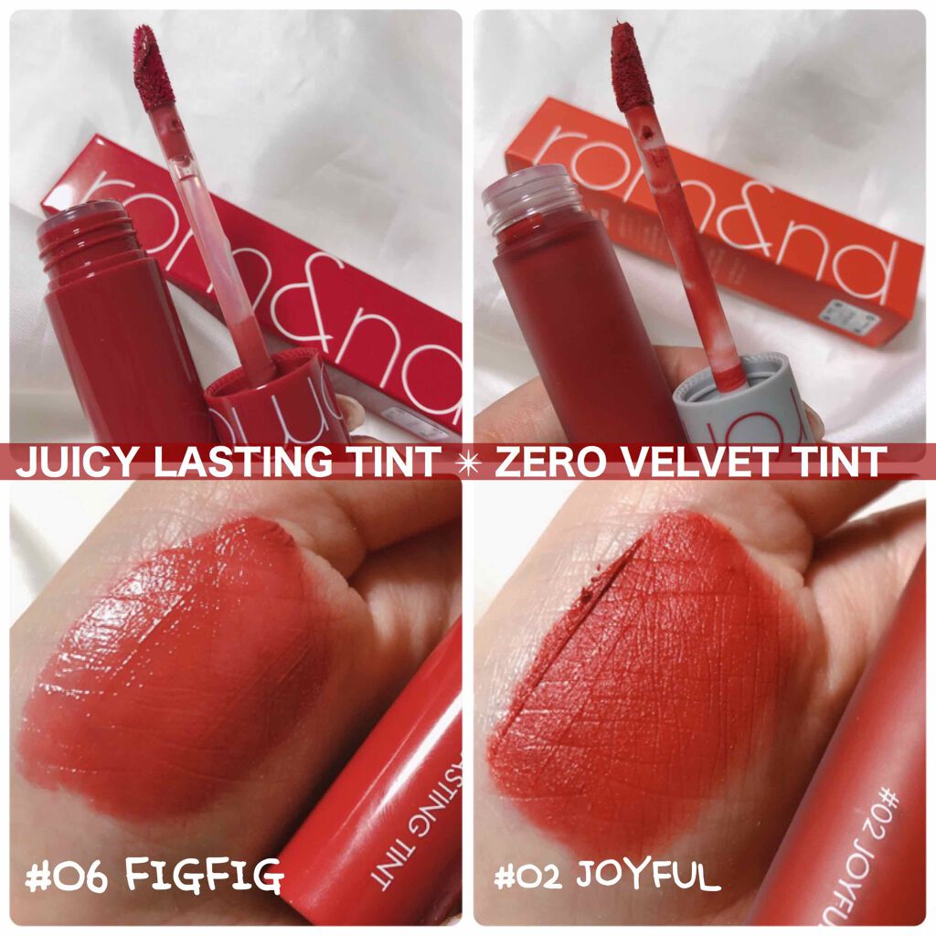 ジューシーラスティングティント/rom&nd/リップティントを使ったクチコミ（2枚目）