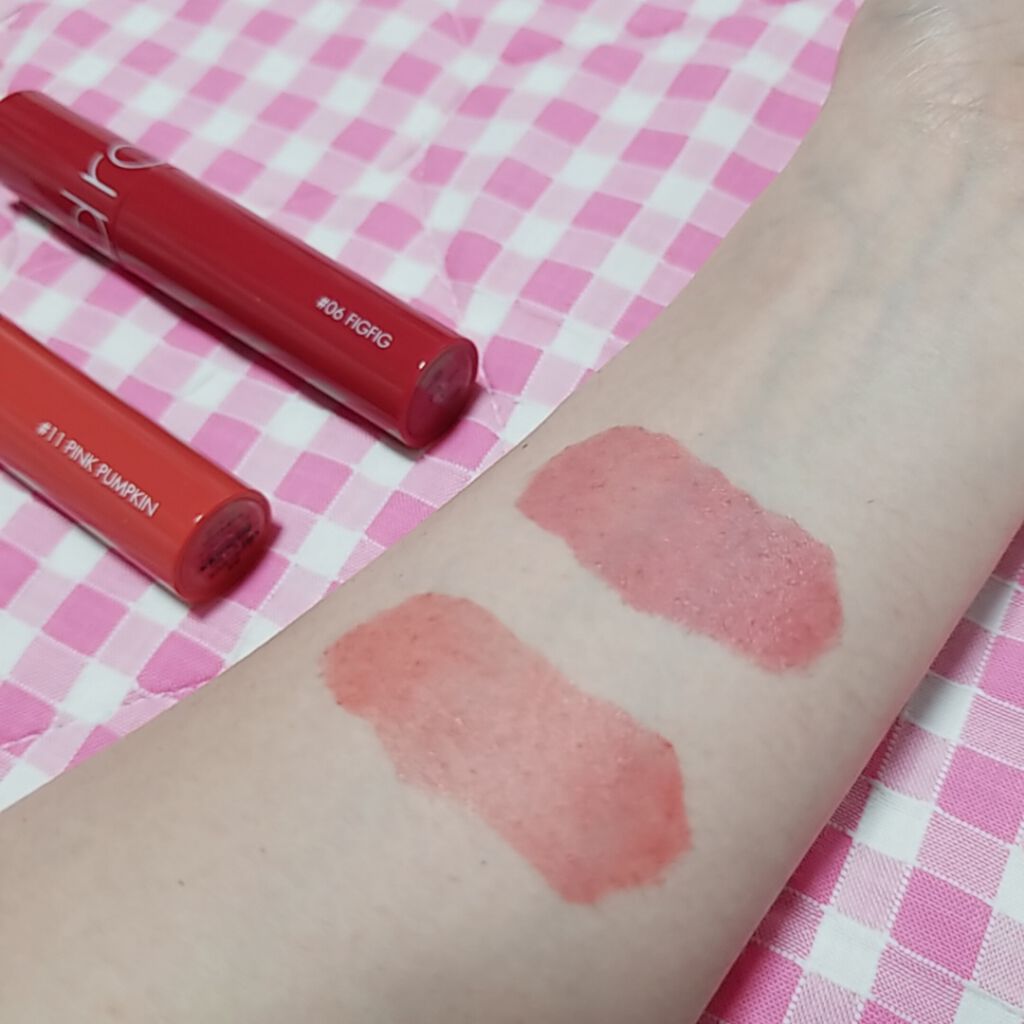 ジューシーラスティングティント/rom&nd/リップティントを使ったクチコミ(3枚目)