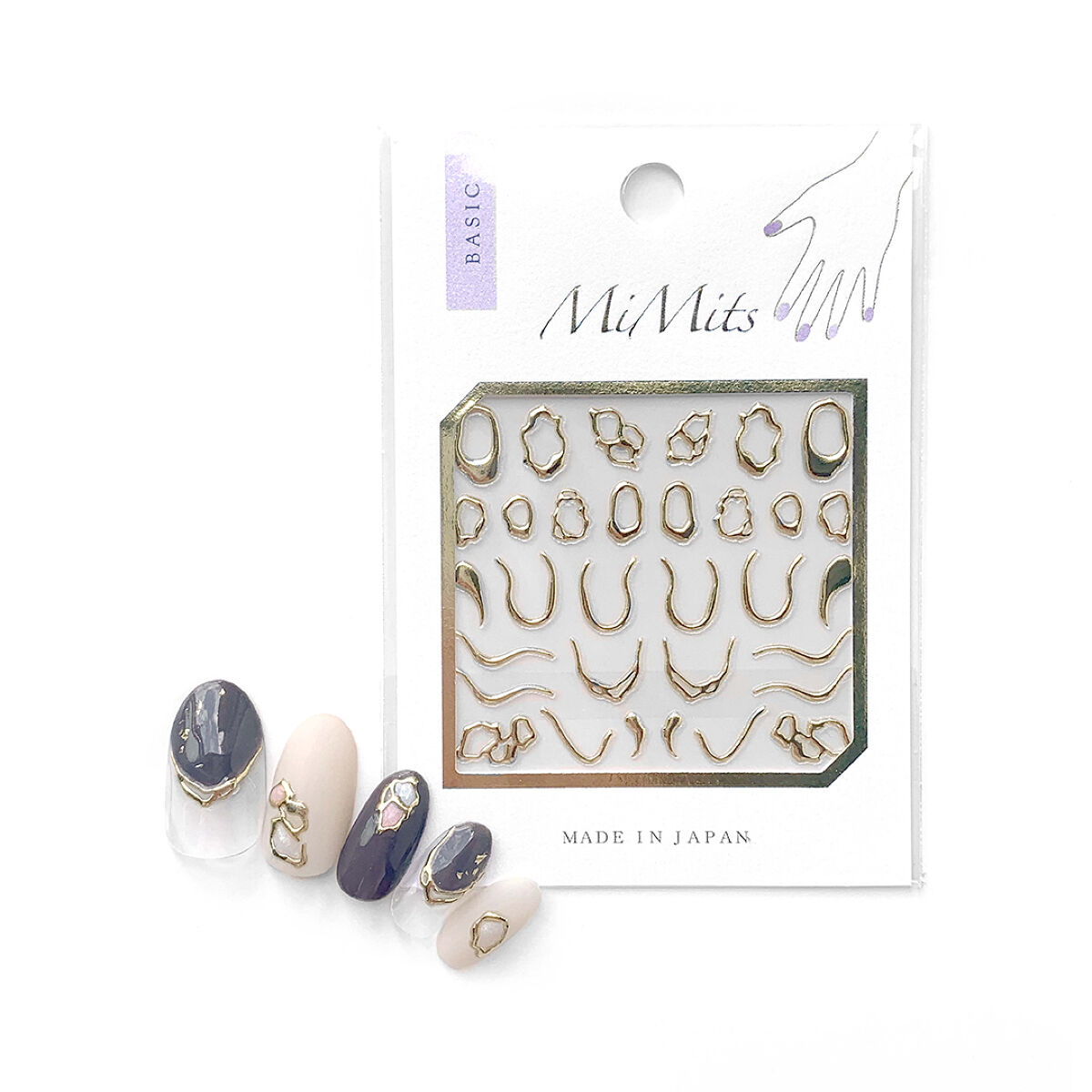 Mimits ネイルシール　ベーシック/ビー・エヌ/ネイルシールを使ったクチコミ（3枚目）