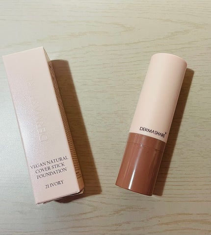 ヴィーガンナチュラルカバースティックファンデーション/DERMASHARE/その他ファンデーションを使ったクチコミ(4枚目)