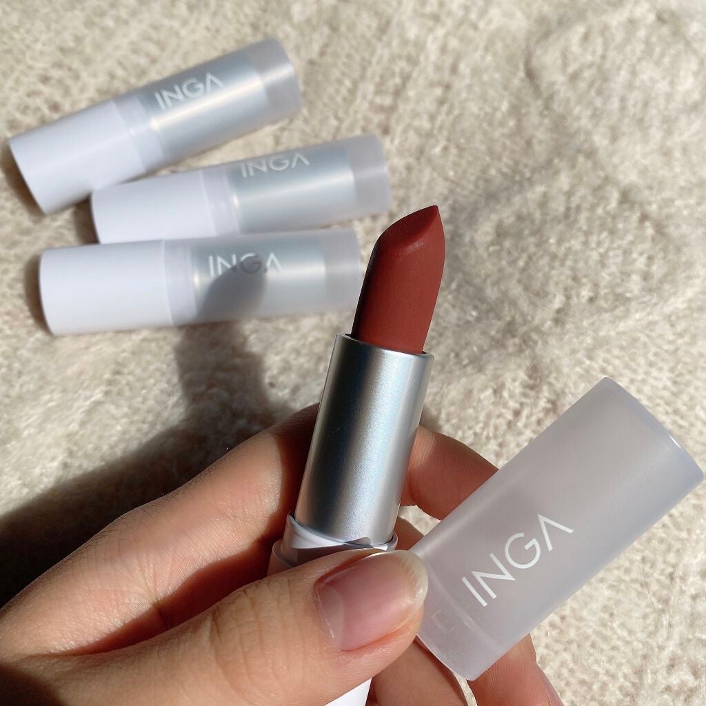 パウダーブラー リップスティック/INGA/口紅を使ったクチコミ(7枚目)