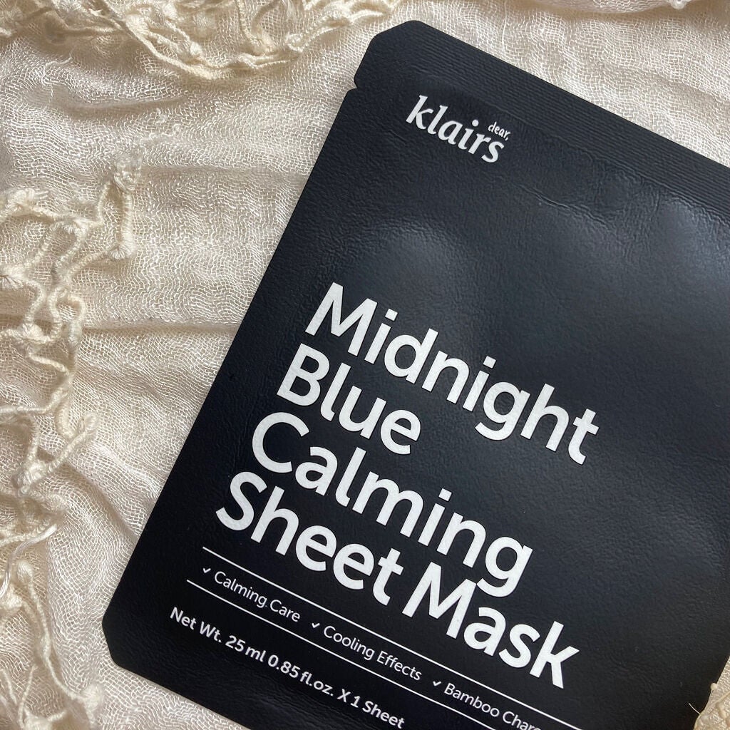 ミッドナイトブルーカーミングシートマスク(25ml)/Klairs/シートマスク・パックを使ったクチコミ(6枚目)