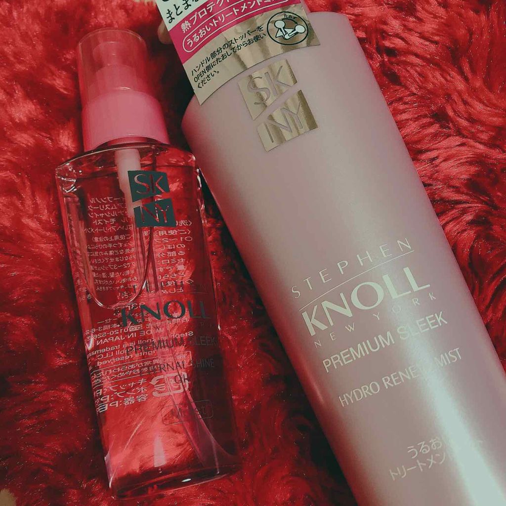 プレミアムスリーク エターナルシャイン オイル モイスト(しっとりまとまる髪に)/スティーブンノル ニューヨーク/ヘアオイルを使ったクチコミ（1枚目）