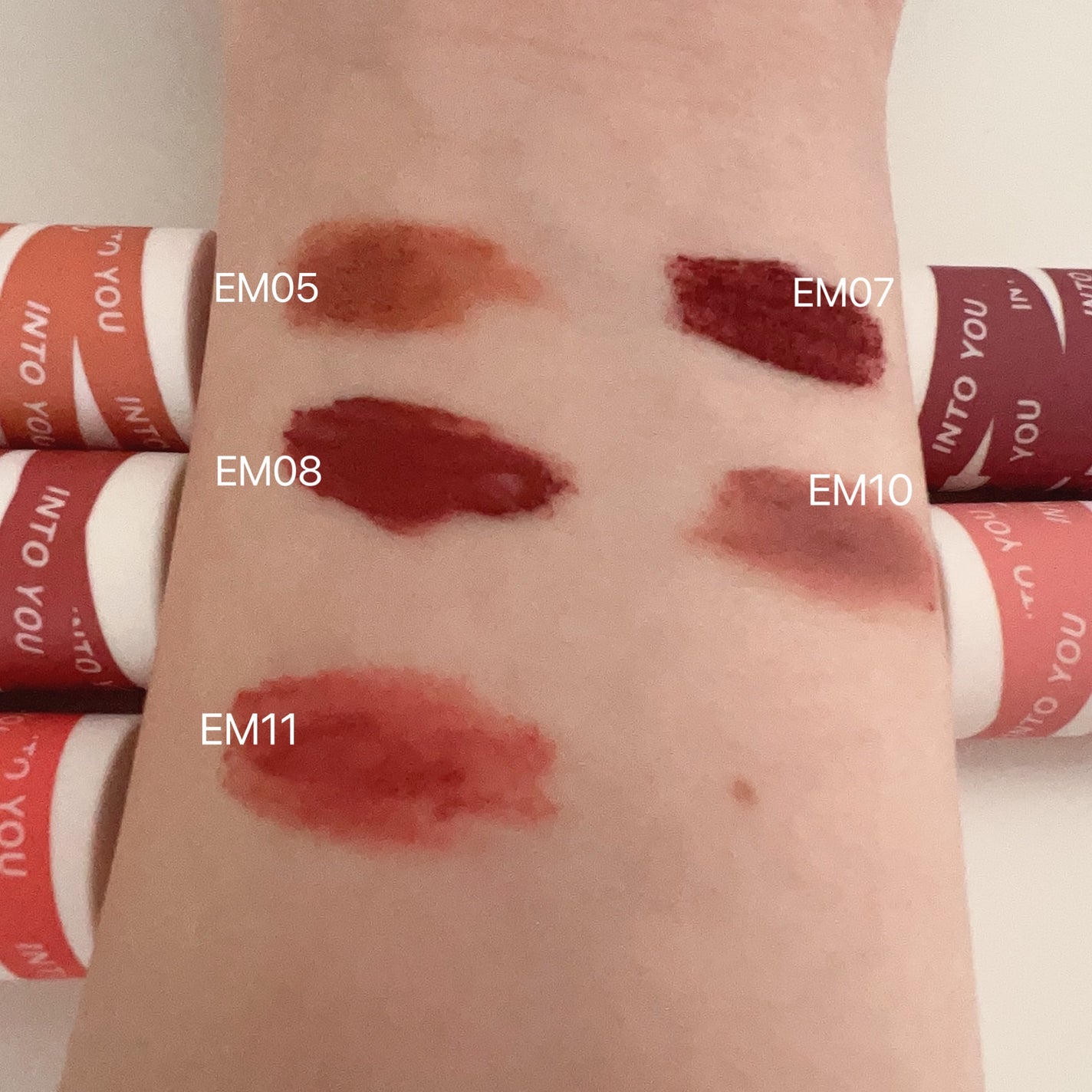 スーパーマットリップ&チークマッド/INTO U/口紅を使ったクチコミ(2枚目)