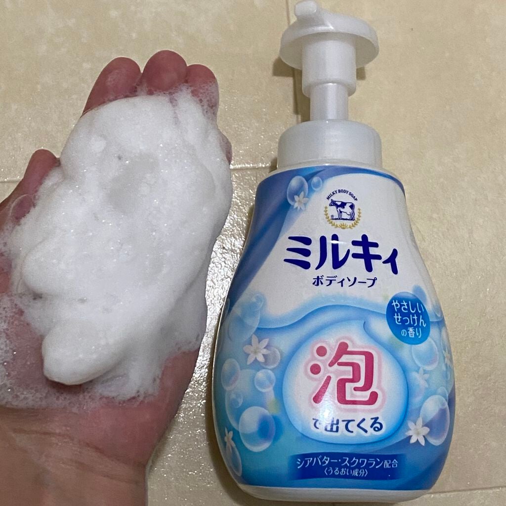 泡で出てくる ミルキィボディソープ やさしいせっけんの香り/ミルキィ/ボディソープを使ったクチコミ(3枚目)