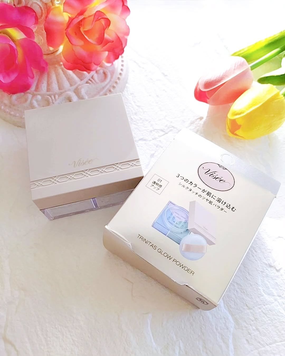 トリニタス グロウ パウダー/Visée/ルースパウダーを使ったクチコミ(1枚目)