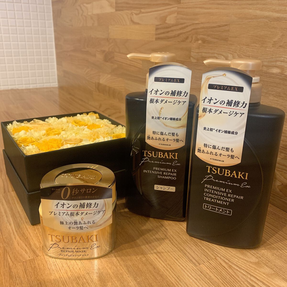 プレミアムＥＸ インテンシブリペア ＜シャンプー＞／コンディショナー＜ヘアトリートメント＞ /TSUBAKI/市販シャンプーを使ったクチコミ（1枚目）