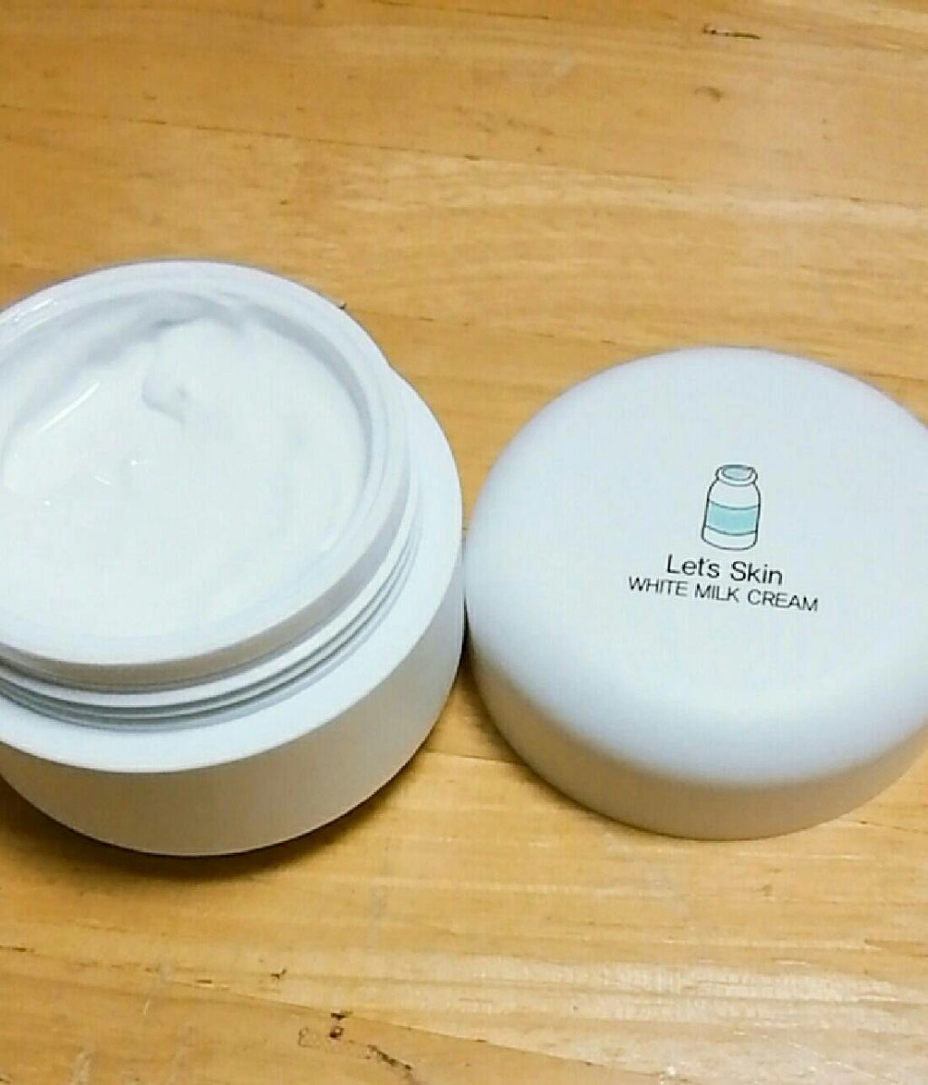 レッツスキン ホワイト ミルククリーム/SHINBEE JAPAN /フェイスクリームを使ったクチコミ（2枚目）