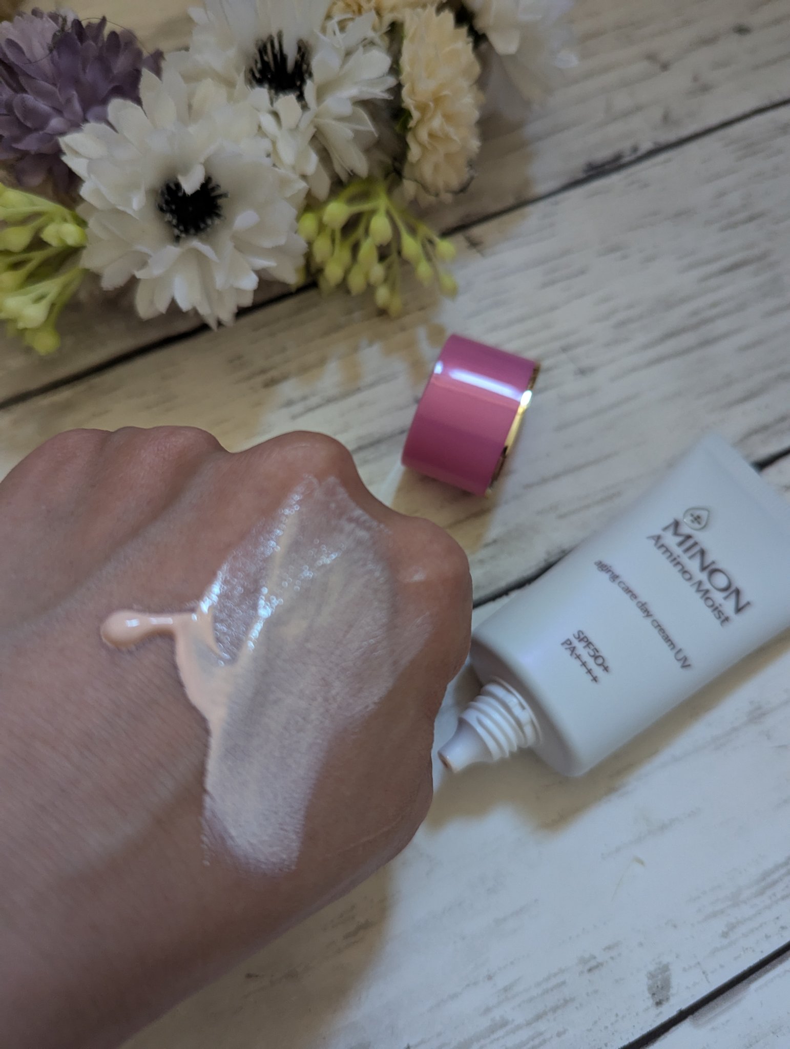 ミノン アミノモイスト エイジングケア デイクリームUV/ミノン/日焼け止めクリームを使ったクチコミ（2枚目）