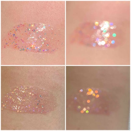 ドド マルチグリッターのクチコミ「♥dodo マルチグリッター
リキッドタイプのラメ
ピンクの極小ラメと小さめ、大きめの六角.....」(2枚目)