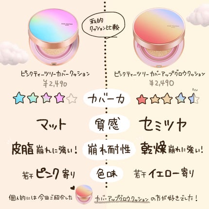 ピンクティーツリーカバーアップグロウクッション/APLIN/クッションファンデーションを使ったクチコミ(6枚目)