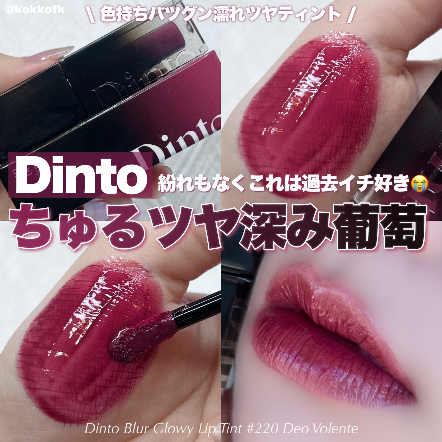 ブラーグロイリップティント/Dinto/リップティントを使ったクチコミ(1枚目)