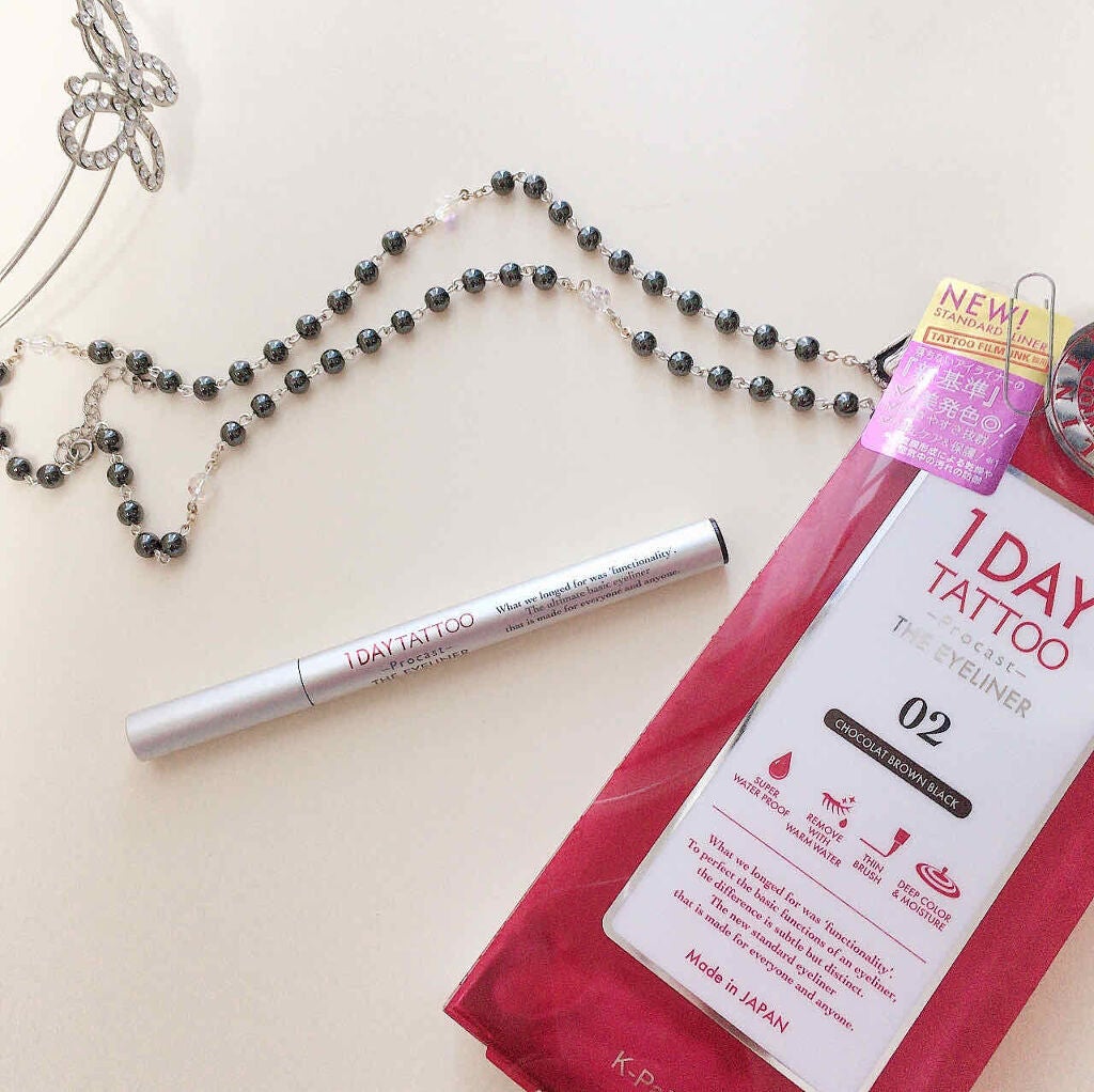 1DAY TATTOO プロキャスト ザ・アイライナー/K-パレット/リキッドアイライナーを使ったクチコミ(1枚目)