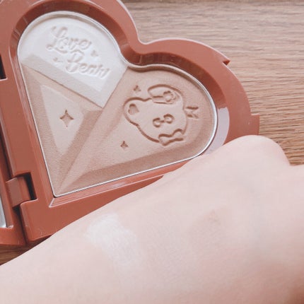 Flowerknows LoveBear ハイライト&シェーティングパレット/FlowerKnows/プレストパウダーを使ったクチコミ(4枚目)