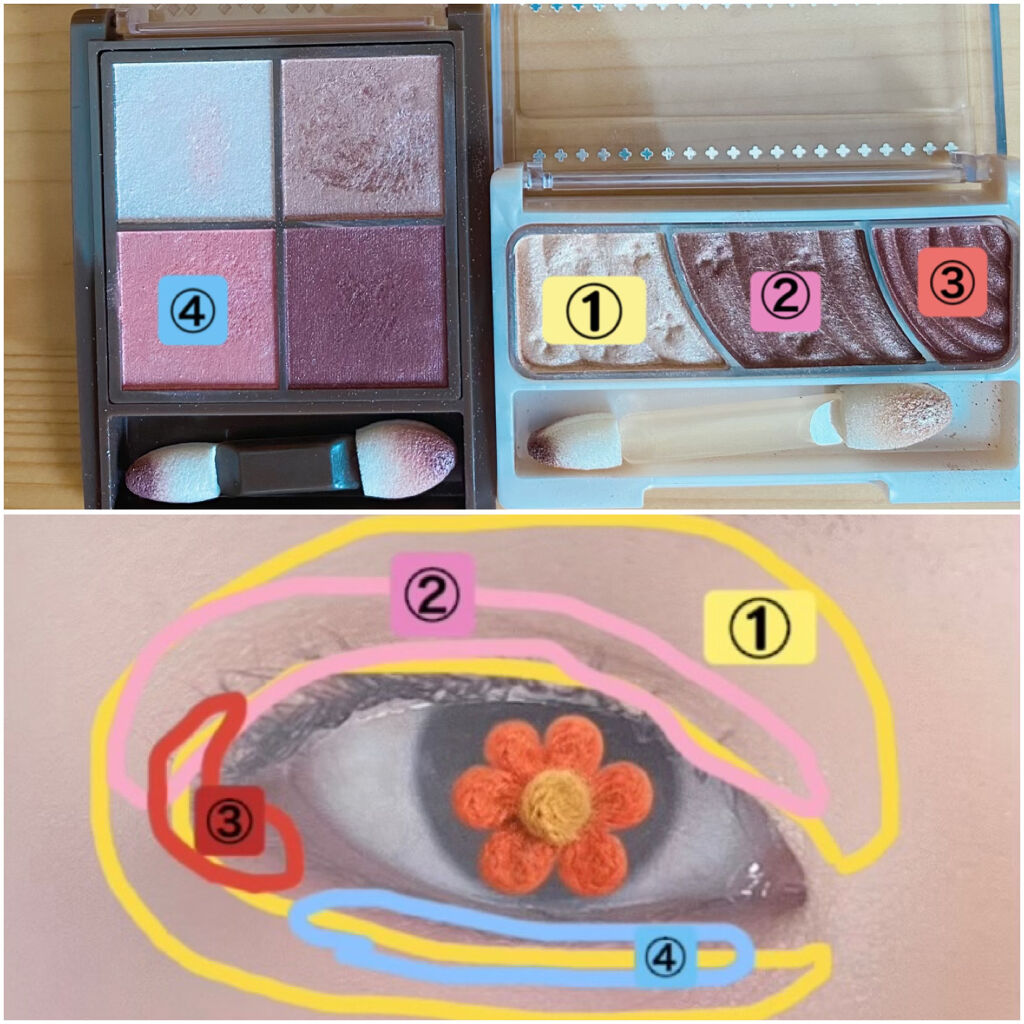 トーンアップアイシャドウ/CEZANNE/アイシャドウパレットを使ったクチコミ（2枚目）