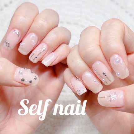 irogel(イロジェル) ポリッシュ型 ベースジェルのクチコミ「#セルフネイル #冬ネイル #100均ネイル #ニット映えネイル #クリスマスネイル ..」(1枚目)