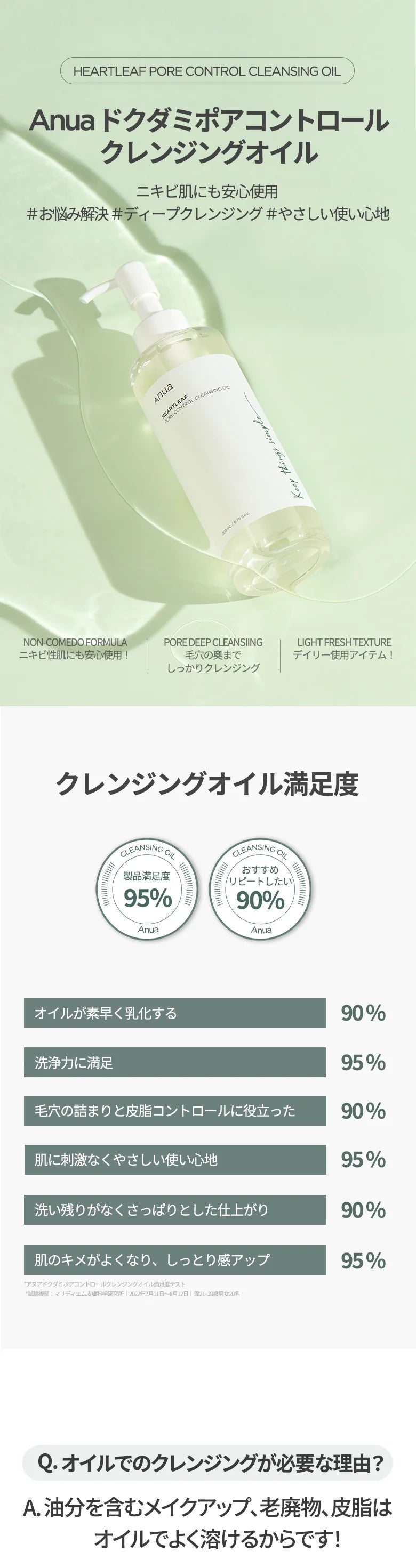 ドクダミ ポアコントロールクレンジングオイル/Anua/オイルクレンジングを使ったクチコミ(4枚目)