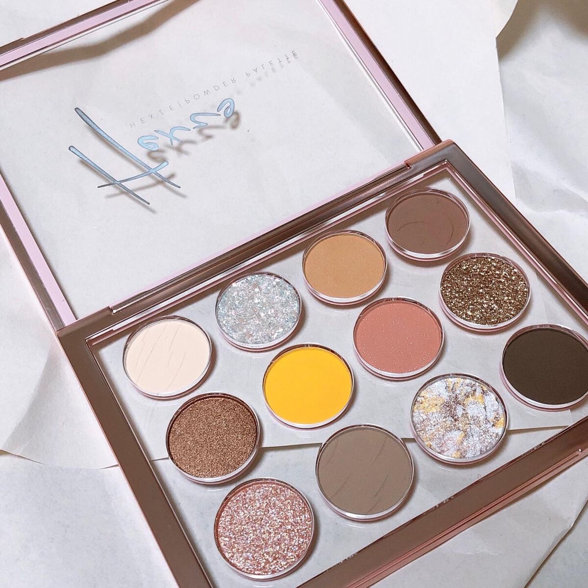 Hexze 12色 アイシャドウパレット プロアイ パレット アイプランナーパレット メイクパレット 高発色/HEXZE（ヘックスゼ）/アイシャドウパレットを使ったクチコミ（2枚目）