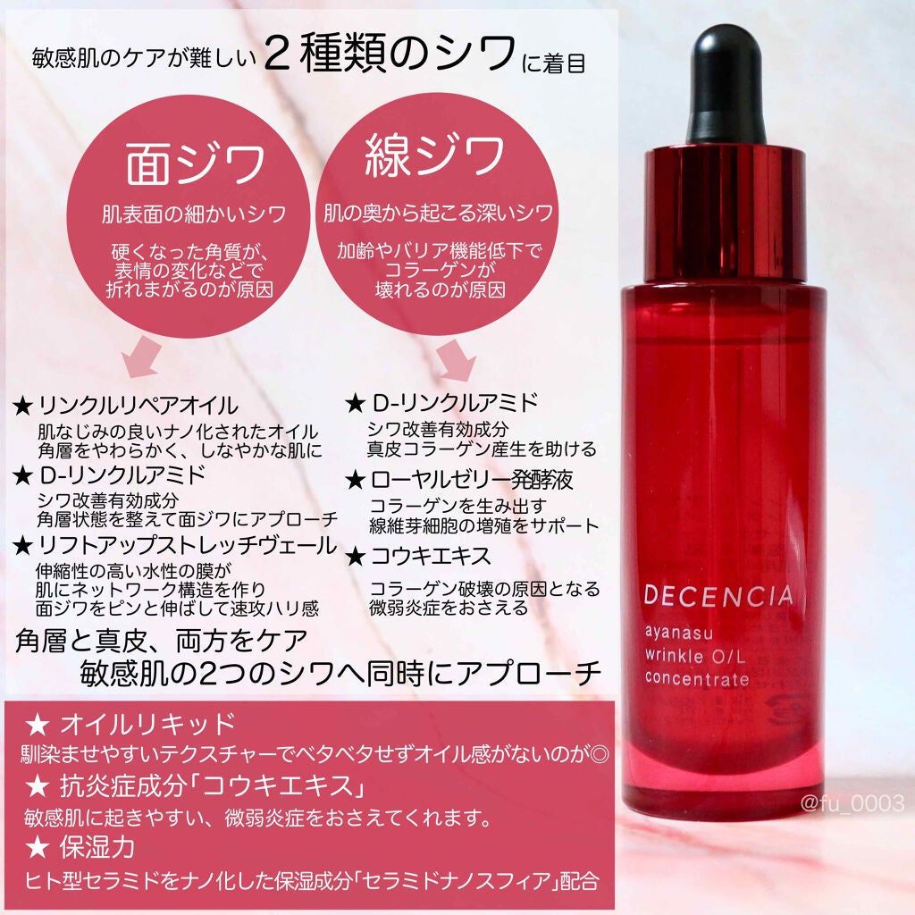 アヤナス リンクルO/L コンセントレート/DECENCIA/美容液を使ったクチコミ(2枚目)