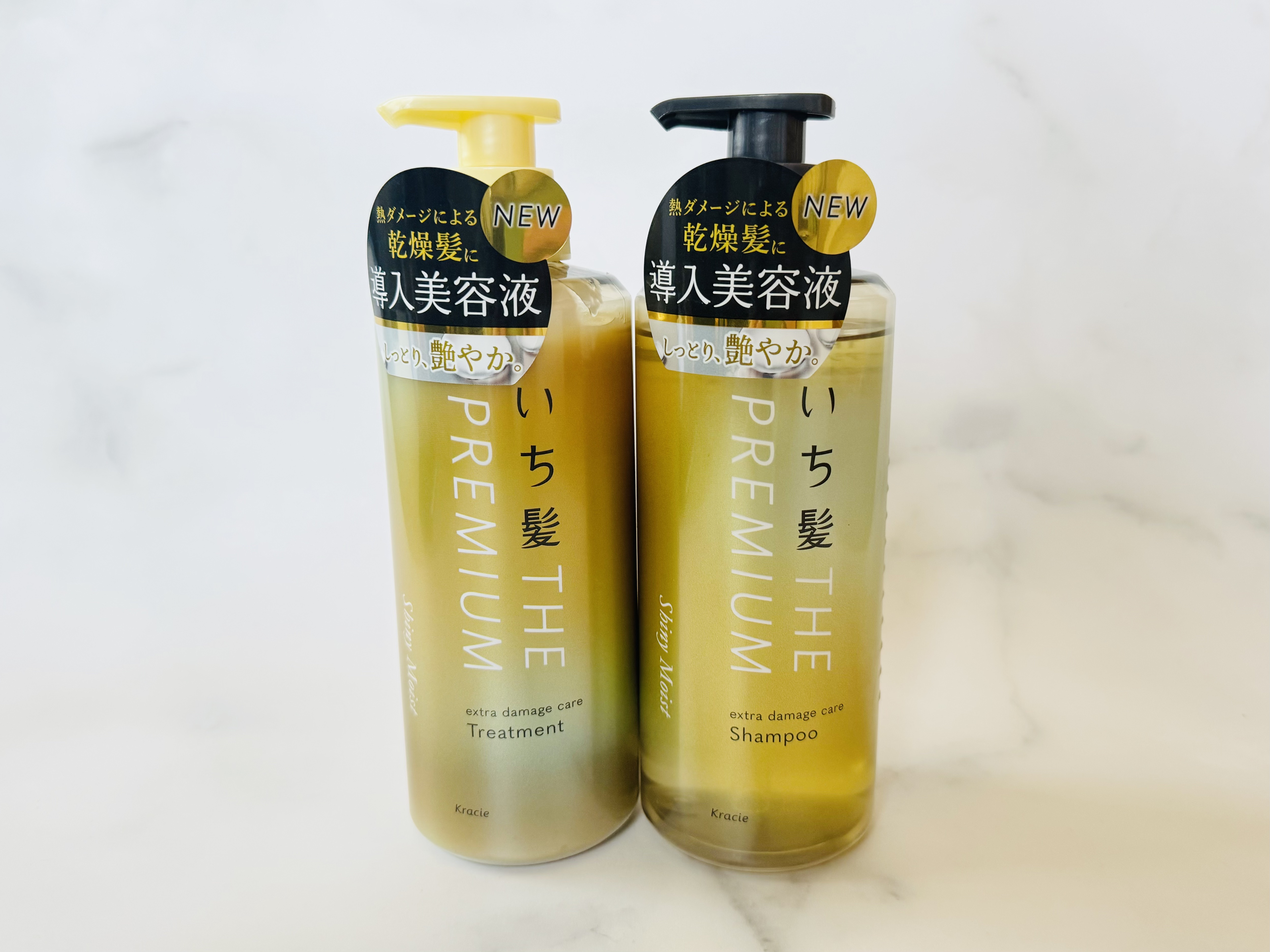 THE PREMIUM エクストラダメージケアシャンプー／トリートメント（シャイニーモイスト）/いち髪/市販シャンプーを使ったクチコミ（1枚目）