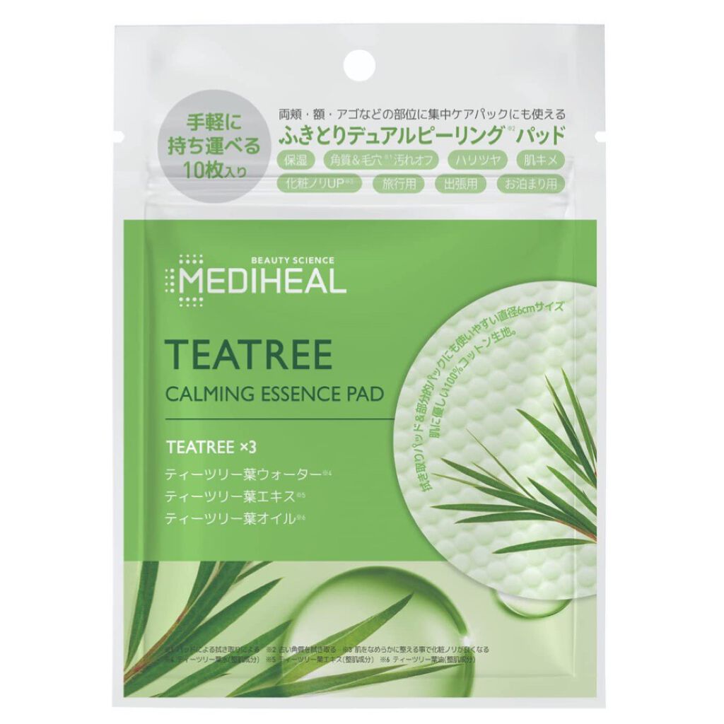 ティーツリーカーミングエッセンスパッド/MEDIHEAL/トナーパッドを使ったクチコミ(8枚目)
