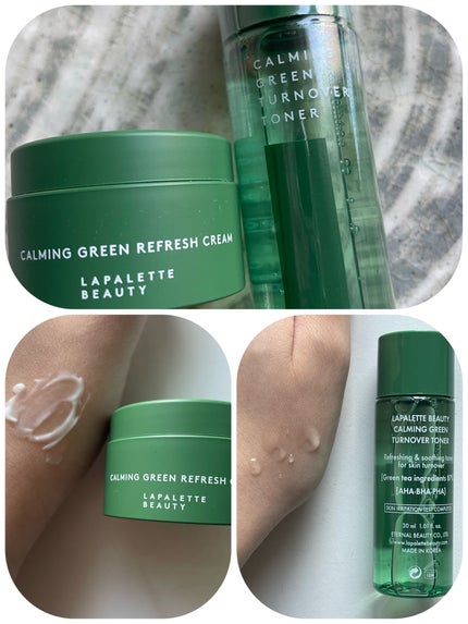 CALMING GREEN TURNOVER TONER/LAPALETTE BEAUTY/化粧水を使ったクチコミ(2枚目)