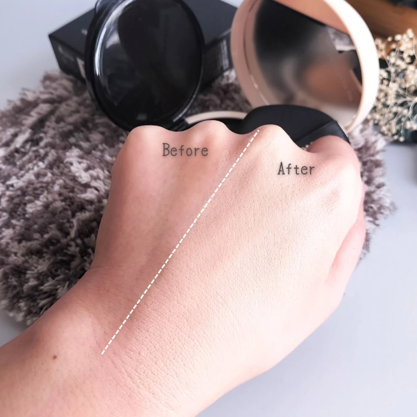 カバーパーフェクションコンシーラークッション/the SAEM/リキッドコンシーラーを使ったクチコミ（2枚目）