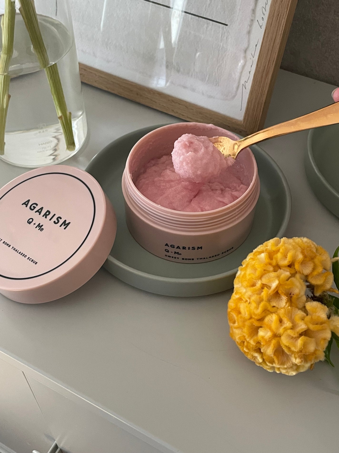 Q+Me スウィート ボム タラソ スクラブ/AGARISM/バスト・ヒップケアを使ったクチコミ(2枚目)