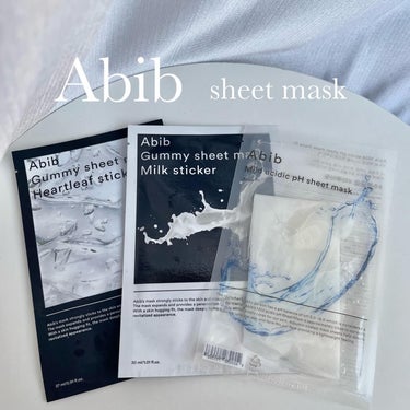 Abib  ガムシートマスク ミルクのクチコミ「♡
#abib 
シートマスク3種🫧𓂃𓈒𓏸

シートマスク大好きなのでいくつも試していますが、.....」（1枚目）