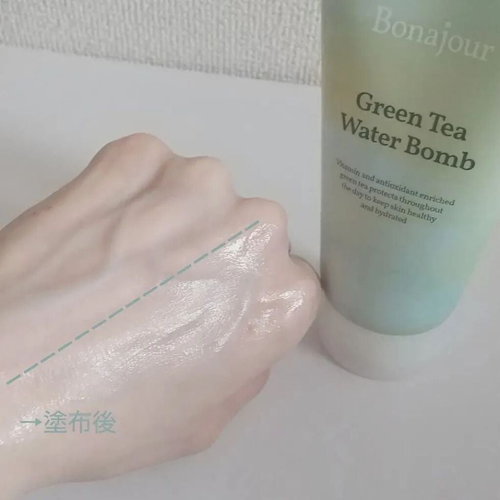 グリーンティーウォーターボム/Bonajour/フェイスクリームを使ったクチコミ(3枚目)