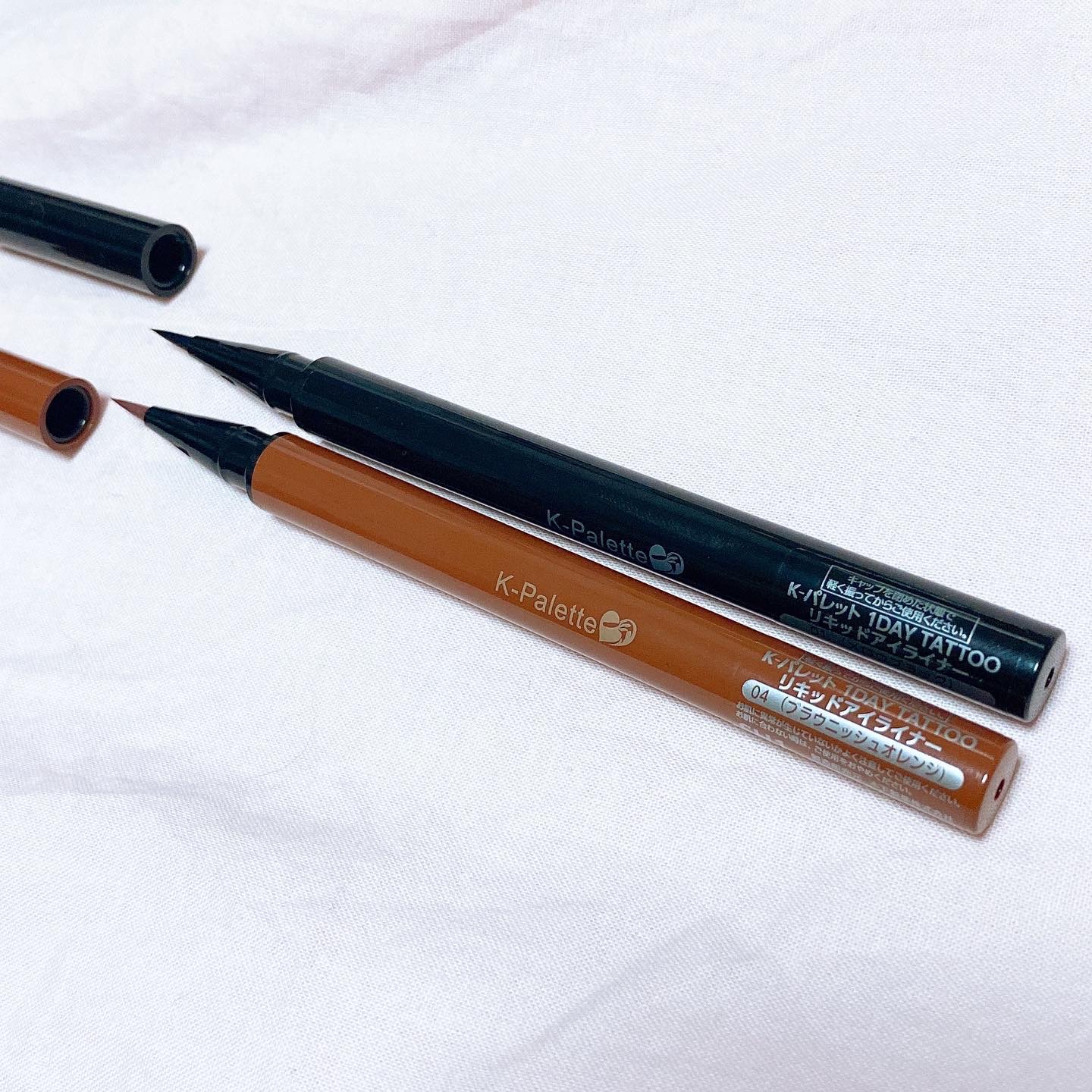 1DAY TATTOO リキッドアイライナー 01 メロウブラック/K-パレット/リキッドアイライナーを使ったクチコミ（2枚目）