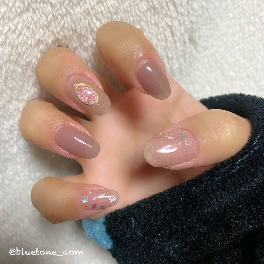 貼るジェルネイル/セリア/ネイルシールを使ったクチコミ(4枚目)